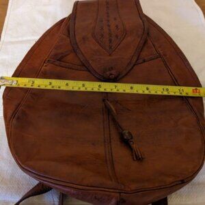 spanish leather medium backpack purse